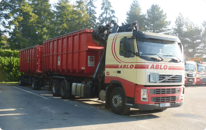 Archive d'un ancien camion polybenne Transports Ablo