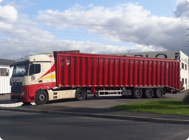 Transports Ablo agence de Bayonne benne acier