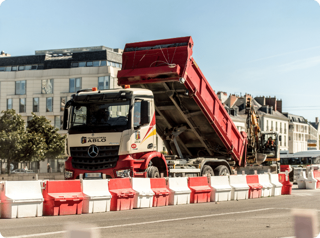 Transports Ablo porteur TP sur chantier